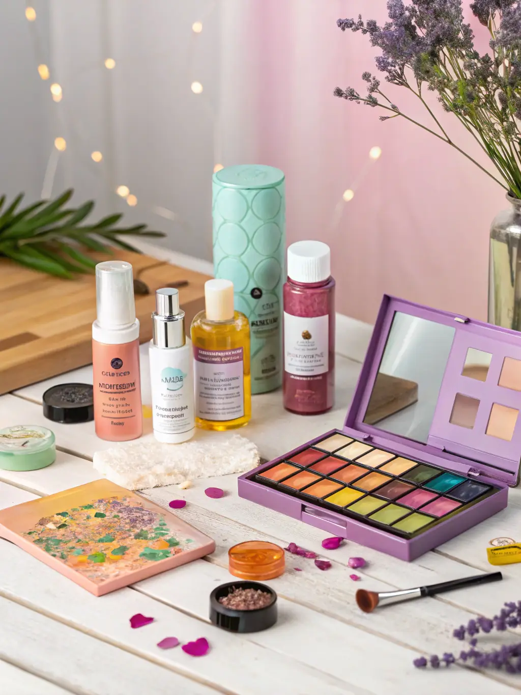 A collage of the latest beauty products and tools trending in the market, showcasing innovative solutions for skincare and makeup.