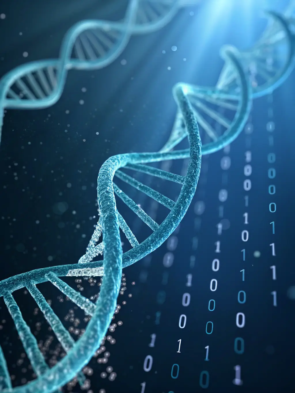 A visually engaging graphic representing a scientific breakthrough in health, such as gene editing or personalized medicine.