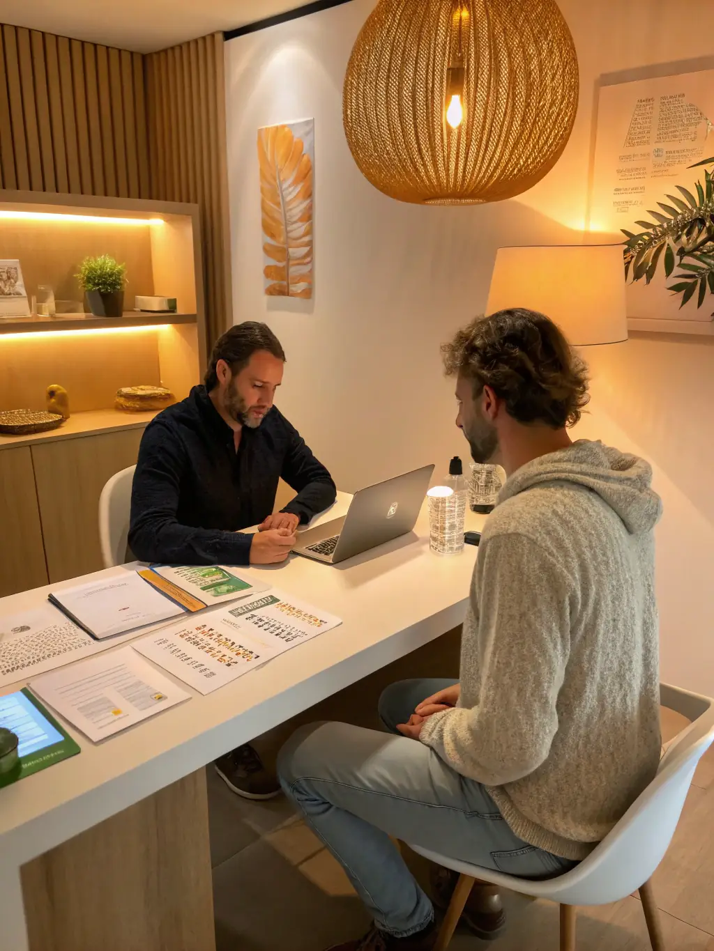 A person receiving personalized advice from a wellness consultant, highlighting the benefits of tailored health plans.